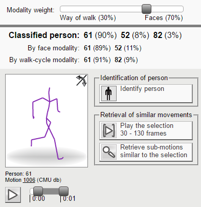 Screenshot of the Multi-modal Person Identification web application